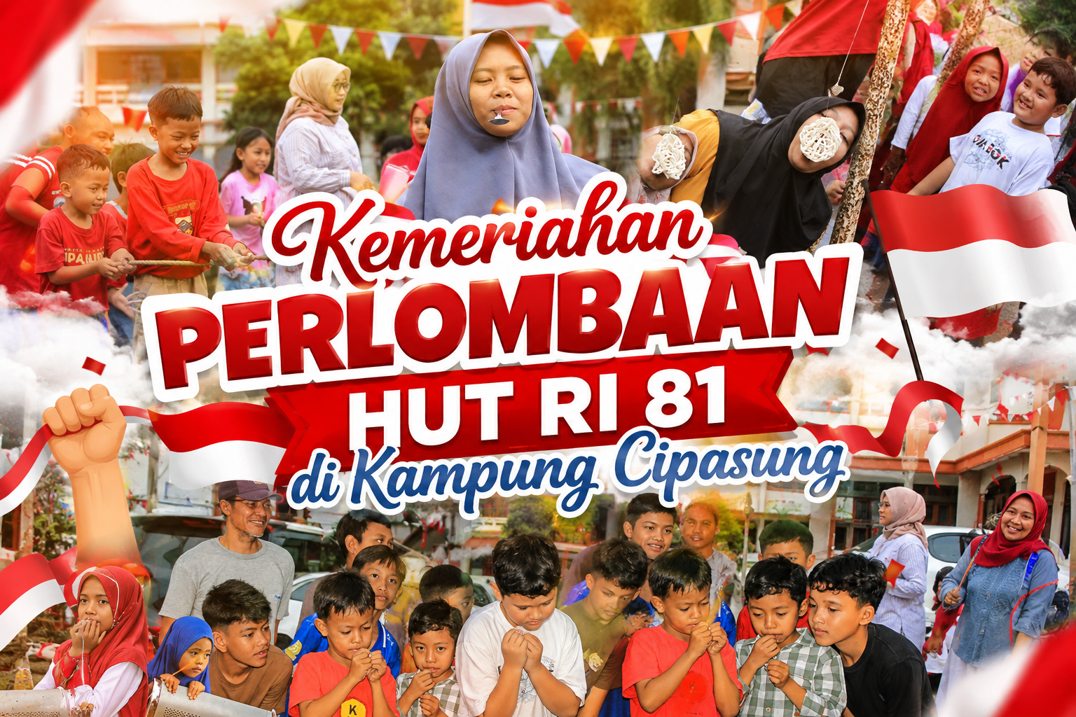 Kemeriahan Perlombaan HUT RI 81 di Kampung Cipasung